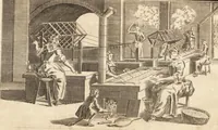 An illustration from A new and complete dictionary of arts and sciences : comprehending all the branches of useful knowledge, with accurate descriptions as well of the various machines, instruments, tools, figures, and schemes necessary for illustrating them, as of the classes, kinds, preparations, and uses of natural productions, whether animals, vegetables, minerals, fossils, or fluids : together with the kingdoms, provinces, cities, towns, and other remarkable places throughout the world : illustrated with above three hundred copper-plates, engraved by Mr. Jefferys, geographer to His Majesty : the whole extracted from the best authors in all languages (1763)