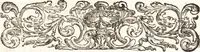 An illustration from Notizie de' professori del disegno da Cimabue in qua : per le quali si dimostra come, e per chi le bell' arti di pittura, scultura, e architettura lasciata la rozzezza delle maniere greca, e gottica, si siano in questi secoli ridotte all' antica loro perfezione (1681)