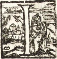 An illustration from Notizie de' professori del disegno da Cimabue in qua : per le quali si dimostra come, e per chi le bell' arti di pittura, scultura, e architettura lasciata la rozzezza delle maniere greca, e gottica, si siano in questi secoli ridotte all' antica loro perfezione (1681)