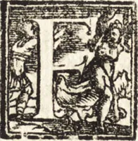 An illustration from Notizie de' professori del disegno da Cimabue in qua : per le quali si dimostra come, e per chi le bell' arti di pittura, scultura, e architettura lasciata la rozzezza delle maniere greca, e gottica, si siano in questi secoli ridotte all' antica loro perfezione (1681)