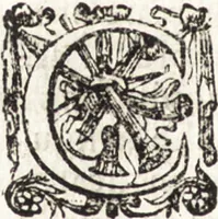 An illustration from Notizie de' professori del disegno da Cimabue in qua : per le quali si dimostra come, e per chi le bell' arti di pittura, scultura, e architettura lasciata la rozzezza delle maniere greca, e gottica, si siano in questi secoli ridotte all' antica loro perfezione (1681)