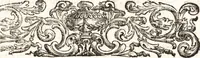 An illustration from Notizie de' professori del disegno da Cimabue in qua : per le quali si dimostra come, e per chi le bell' arti di pittura, scultura, e architettura lasciata la rozzezza delle maniere greca, e gottica, si siano in questi secoli ridotte all' antica loro perfezione (1681)