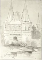 An illustration from Oud-Nederlandsche steden in haar ontstaan, groei en ontwikkeling (1909)
