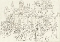 An illustration from Oud-Nederlandsche steden in haar ontstaan, groei en ontwikkeling (1909)