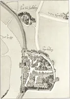An illustration from Oud-Nederlandsche steden in haar ontstaan, groei en ontwikkeling (1909)