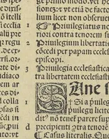 An illustration from Panormitanvs super tertio[-V.] Decretalium : Nicolai de Tvdeschis ... Commentaria in tertium Decretalium librum[-V. Decretalium libros] : unà cum summarijs & adnotationibus complurium doctissimorum iureconsultorum : ea nunc denuo fide excusa, ut mendae, si quae prius irrepserant, iam ferè nullae sint (1546)