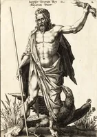 An illustration from Parnassvs cum imaginibus mvsarvm deorumq[ue] praesidum Hippocrenes : omnia depicta sunt, & distichis latinis illustrata (1601)