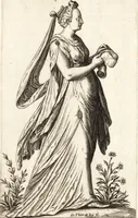 An illustration from Parnassvs cum imaginibus mvsarvm deorumq[ue] praesidum Hippocrenes : omnia depicta sunt, & distichis latinis illustrata (1601)