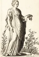An illustration from Parnassvs cum imaginibus mvsarvm deorumq[ue] praesidum Hippocrenes : omnia depicta sunt, & distichis latinis illustrata (1601)