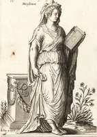 An illustration from Parnassvs cum imaginibus mvsarvm deorumq[ue] praesidum Hippocrenes : omnia depicta sunt, & distichis latinis illustrata (1601)
