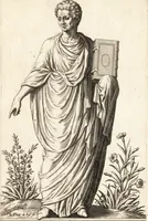 An illustration from Parnassvs cum imaginibus mvsarvm deorumq[ue] praesidum Hippocrenes : omnia depicta sunt, & distichis latinis illustrata (1601)