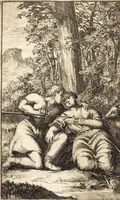 An illustration from Pictura loquens; sive Heroicarum tabularum Hadriani Schoonebeeck enarratio et explicatio (1695)