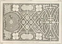 An illustration from Plans des plus beaux jardins pittoresques de France, d'Angleterre et d'Allemagne et des édifices, monumens, fabriques, etc. qui concurrent à leur embellissement, dans tous les genres d'architecture, tels que chinois, égyptien, anglais, arabe, moresque, etc. = Plans of the most beautiful picturesque gardens in France, England and Germany, and of the edifices, monuments, fabrics, etc., which contribute to their embellishment, of every kind of architecture, such as Chinese, Egyptian, English, Arabian, Moorish, etc. = Plaene der schoensten und malerischten Gaerten Frankreichs, Englands und Deutschlands ... : dédiés aux architectes et aux amateurs (1809)