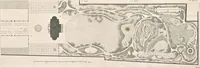 An illustration from Plans des plus beaux jardins pittoresques de France, d'Angleterre et d'Allemagne et des édifices, monumens, fabriques, etc. qui concurrent à leur embellissement, dans tous les genres d'architecture, tels que chinois, égyptien, anglais, arabe, moresque, etc. = Plans of the most beautiful picturesque gardens in France, England and Germany, and of the edifices, monuments, fabrics, etc., which contribute to their embellishment, of every kind of architecture, such as Chinese, Egyptian, English, Arabian, Moorish, etc. = Plaene der schoensten und malerischten Gaerten Frankreichs, Englands und Deutschlands ... : dédiés aux architectes et aux amateurs (1809)