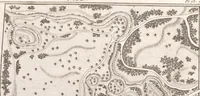 An illustration from Plans des plus beaux jardins pittoresques de France, d'Angleterre et d'Allemagne et des édifices, monumens, fabriques, etc. qui concurrent à leur embellissement, dans tous les genres d'architecture, tels que chinois, égyptien, anglais, arabe, moresque, etc. = Plans of the most beautiful picturesque gardens in France, England and Germany, and of the edifices, monuments, fabrics, etc., which contribute to their embellishment, of every kind of architecture, such as Chinese, Egyptian, English, Arabian, Moorish, etc. = Plaene der schoensten und malerischten Gaerten Frankreichs, Englands und Deutschlands ... : dédiés aux architectes et aux amateurs (1809)