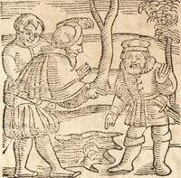 An illustration from Prodigiorvm ac ostentorvm chronicon : quae praeter naturae ordinem, motum, et operationem, et in svperioribus & his inferioribus mundi regionibus, ab exordio mundi usque ad haec nostra tempora, acciderunt ... (1557)