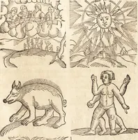Picture 276 of 990 from Prodigiorvm ac ostentorvm chronicon : quae praeter naturae ordinem, motum, et operationem, et in svperioribus & his inferioribus mundi regionibus, ab exordio mundi usque ad haec nostra tempora, acciderunt ... (1557), leaf 176