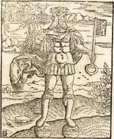 An illustration from Prodigiorvm ac ostentorvm chronicon : quae praeter naturae ordinem, motum, et operationem, et in svperioribus & his inferioribus mundi regionibus, ab exordio mundi usque ad haec nostra tempora, acciderunt ... (1557)