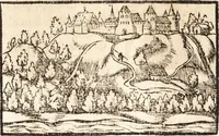 Picture 285 of 990 from Prodigiorvm ac ostentorvm chronicon : quae praeter naturae ordinem, motum, et operationem, et in svperioribus & his inferioribus mundi regionibus, ab exordio mundi usque ad haec nostra tempora, acciderunt ... (1557), leaf 180