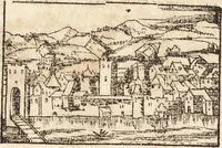Picture 339 of 990 from Prodigiorvm ac ostentorvm chronicon : quae praeter naturae ordinem, motum, et operationem, et in svperioribus & his inferioribus mundi regionibus, ab exordio mundi usque ad haec nostra tempora, acciderunt ... (1557), leaf 213