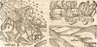 An illustration from Prodigiorvm ac ostentorvm chronicon : quae praeter naturae ordinem, motum, et operationem, et in svperioribus & his inferioribus mundi regionibus, ab exordio mundi usque ad haec nostra tempora, acciderunt ... (1557)
