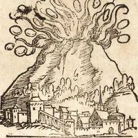An illustration from Prodigiorvm ac ostentorvm chronicon : quae praeter naturae ordinem, motum, et operationem, et in svperioribus & his inferioribus mundi regionibus, ab exordio mundi usque ad haec nostra tempora, acciderunt ... (1557)