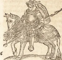 An illustration from Prodigiorvm ac ostentorvm chronicon : quae praeter naturae ordinem, motum, et operationem, et in svperioribus & his inferioribus mundi regionibus, ab exordio mundi usque ad haec nostra tempora, acciderunt ... (1557)