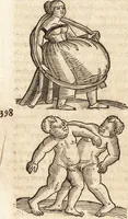 An illustration from Prodigiorvm ac ostentorvm chronicon : quae praeter naturae ordinem, motum, et operationem, et in svperioribus & his inferioribus mundi regionibus, ab exordio mundi usque ad haec nostra tempora, acciderunt ... (1557)