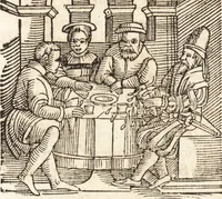An illustration from Prodigiorvm ac ostentorvm chronicon : quae praeter naturae ordinem, motum, et operationem, et in svperioribus & his inferioribus mundi regionibus, ab exordio mundi usque ad haec nostra tempora, acciderunt ... (1557)