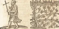An illustration from Prodigiorvm ac ostentorvm chronicon : quae praeter naturae ordinem, motum, et operationem, et in svperioribus & his inferioribus mundi regionibus, ab exordio mundi usque ad haec nostra tempora, acciderunt ... (1557)
