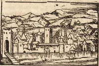An illustration from Prodigiorvm ac ostentorvm chronicon : quae praeter naturae ordinem, motum, et operationem, et in svperioribus & his inferioribus mundi regionibus, ab exordio mundi usque ad haec nostra tempora, acciderunt ... (1557)