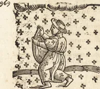 An illustration from Prodigiorvm ac ostentorvm chronicon : quae praeter naturae ordinem, motum, et operationem, et in svperioribus & his inferioribus mundi regionibus, ab exordio mundi usque ad haec nostra tempora, acciderunt ... (1557)
