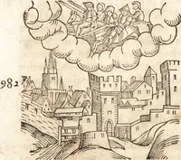 Picture 559 of 990 from Prodigiorvm ac ostentorvm chronicon : quae praeter naturae ordinem, motum, et operationem, et in svperioribus & his inferioribus mundi regionibus, ab exordio mundi usque ad haec nostra tempora, acciderunt ... (1557), leaf 377