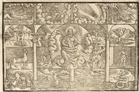 An illustration from Prodigiorvm ac ostentorvm chronicon : quae praeter naturae ordinem, motum, et operationem, et in svperioribus & his inferioribus mundi regionibus, ab exordio mundi usque ad haec nostra tempora, acciderunt ... (1557)