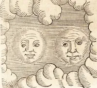 An illustration from Prodigiorvm ac ostentorvm chronicon : quae praeter naturae ordinem, motum, et operationem, et in svperioribus & his inferioribus mundi regionibus, ab exordio mundi usque ad haec nostra tempora, acciderunt ... (1557)