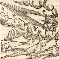 An illustration from Prodigiorvm ac ostentorvm chronicon : quae praeter naturae ordinem, motum, et operationem, et in svperioribus & his inferioribus mundi regionibus, ab exordio mundi usque ad haec nostra tempora, acciderunt ... (1557)