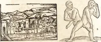 An illustration from Prodigiorvm ac ostentorvm chronicon : quae praeter naturae ordinem, motum, et operationem, et in svperioribus & his inferioribus mundi regionibus, ab exordio mundi usque ad haec nostra tempora, acciderunt ... (1557)
