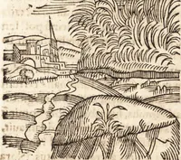 An illustration from Prodigiorvm ac ostentorvm chronicon : quae praeter naturae ordinem, motum, et operationem, et in svperioribus & his inferioribus mundi regionibus, ab exordio mundi usque ad haec nostra tempora, acciderunt ... (1557)