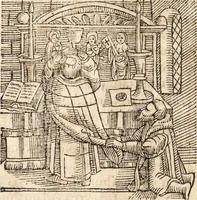 An illustration from Prodigiorvm ac ostentorvm chronicon : quae praeter naturae ordinem, motum, et operationem, et in svperioribus & his inferioribus mundi regionibus, ab exordio mundi usque ad haec nostra tempora, acciderunt ... (1557)
