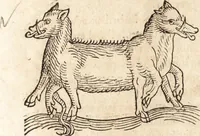 An illustration from Prodigiorvm ac ostentorvm chronicon : quae praeter naturae ordinem, motum, et operationem, et in svperioribus & his inferioribus mundi regionibus, ab exordio mundi usque ad haec nostra tempora, acciderunt ... (1557)