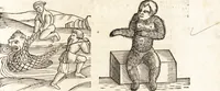 An illustration from Prodigiorvm ac ostentorvm chronicon : quae praeter naturae ordinem, motum, et operationem, et in svperioribus & his inferioribus mundi regionibus, ab exordio mundi usque ad haec nostra tempora, acciderunt ... (1557)