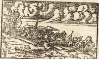 An illustration from Prodigiorvm ac ostentorvm chronicon : quae praeter naturae ordinem, motum, et operationem, et in svperioribus & his inferioribus mundi regionibus, ab exordio mundi usque ad haec nostra tempora, acciderunt ... (1557)