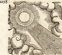 An illustration from Prodigiorvm ac ostentorvm chronicon : quae praeter naturae ordinem, motum, et operationem, et in svperioribus & his inferioribus mundi regionibus, ab exordio mundi usque ad haec nostra tempora, acciderunt ... (1557)