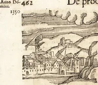 An illustration from Prodigiorvm ac ostentorvm chronicon : quae praeter naturae ordinem, motum, et operationem, et in svperioribus & his inferioribus mundi regionibus, ab exordio mundi usque ad haec nostra tempora, acciderunt ... (1557)