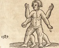 An illustration from Prodigiorvm ac ostentorvm chronicon : quae praeter naturae ordinem, motum, et operationem, et in svperioribus & his inferioribus mundi regionibus, ab exordio mundi usque ad haec nostra tempora, acciderunt ... (1557)