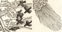 An illustration from Prodigiorvm ac ostentorvm chronicon : quae praeter naturae ordinem, motum, et operationem, et in svperioribus & his inferioribus mundi regionibus, ab exordio mundi usque ad haec nostra tempora, acciderunt ... (1557)