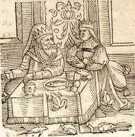 An illustration from Prodigiorvm ac ostentorvm chronicon : quae praeter naturae ordinem, motum, et operationem, et in svperioribus & his inferioribus mundi regionibus, ab exordio mundi usque ad haec nostra tempora, acciderunt ... (1557)