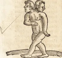 An illustration from Prodigiorvm ac ostentorvm chronicon : quae praeter naturae ordinem, motum, et operationem, et in svperioribus & his inferioribus mundi regionibus, ab exordio mundi usque ad haec nostra tempora, acciderunt ... (1557)