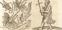 An illustration from Prodigiorvm ac ostentorvm chronicon : quae praeter naturae ordinem, motum, et operationem, et in svperioribus & his inferioribus mundi regionibus, ab exordio mundi usque ad haec nostra tempora, acciderunt ... (1557)