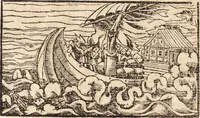 An illustration from Prodigiorvm ac ostentorvm chronicon : quae praeter naturae ordinem, motum, et operationem, et in svperioribus & his inferioribus mundi regionibus, ab exordio mundi usque ad haec nostra tempora, acciderunt ... (1557)